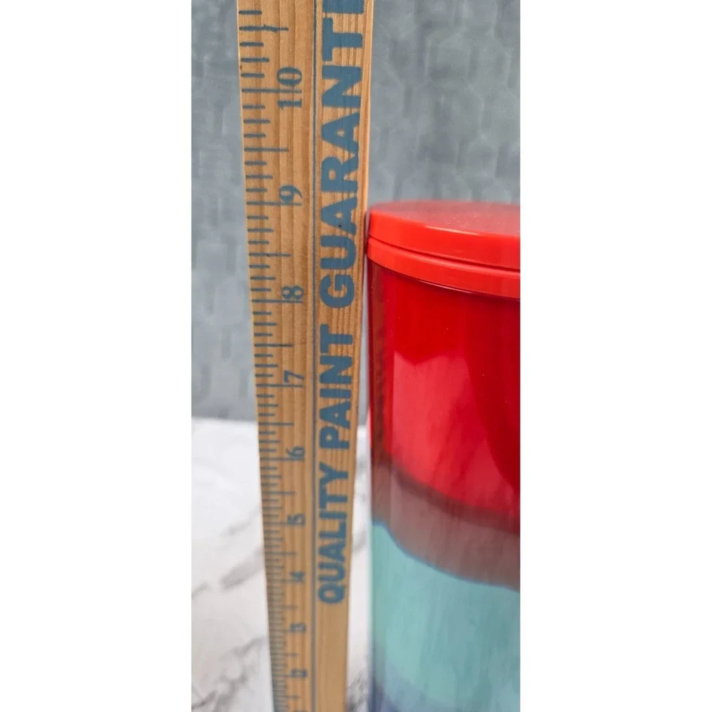 STARBUCKS Color Wave Red Aqua Blue‎ Cold Cup Tumbler 24oz Summer 2020 No Straw